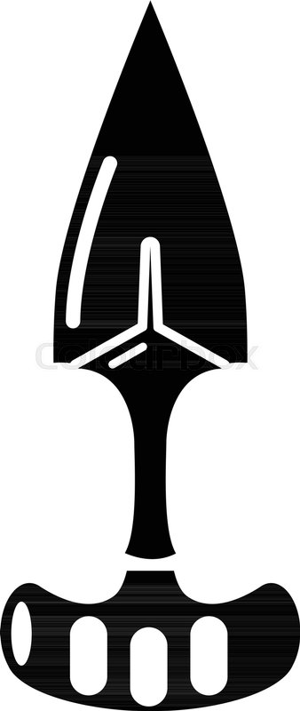 338x800 Dagger Ninja Icon Simple Illustration Stock Vector Colourbox