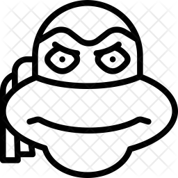Ninja Turtle Icon Of Line Style 256x256 Ninja Turtle Icon Of Line Style