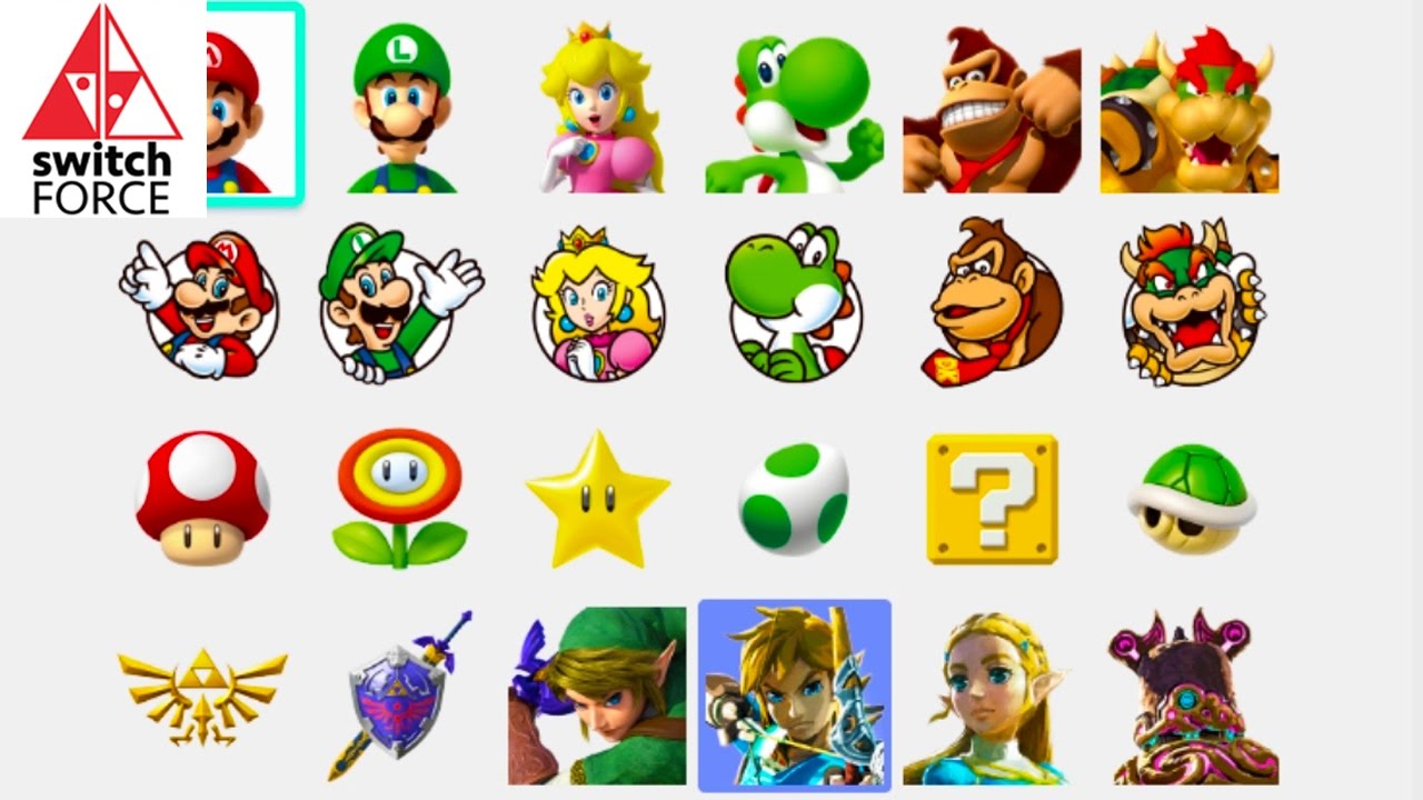 1280x720 Nintendo Switch Icons All Avatars