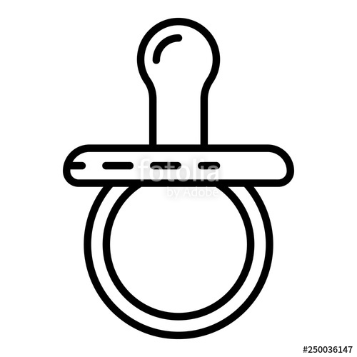 500x500 Kid Nipple Icon Outline Kid Nipple Vector Icon For Web Design