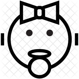 256x256 Kid With Nipple Icon Of Line Style