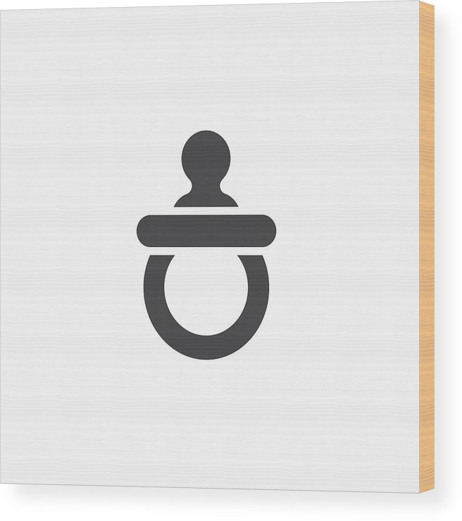 656x740 Baby Nipple Icon Vector Wood Print
