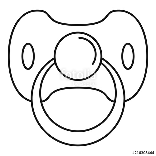 500x500 Baby Nipple Icon Outline Baby Nipple Vector Icon For Web Design