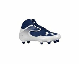 300x245 New Men's Under Armour Nitro Icon Mid Football Cleats Blue