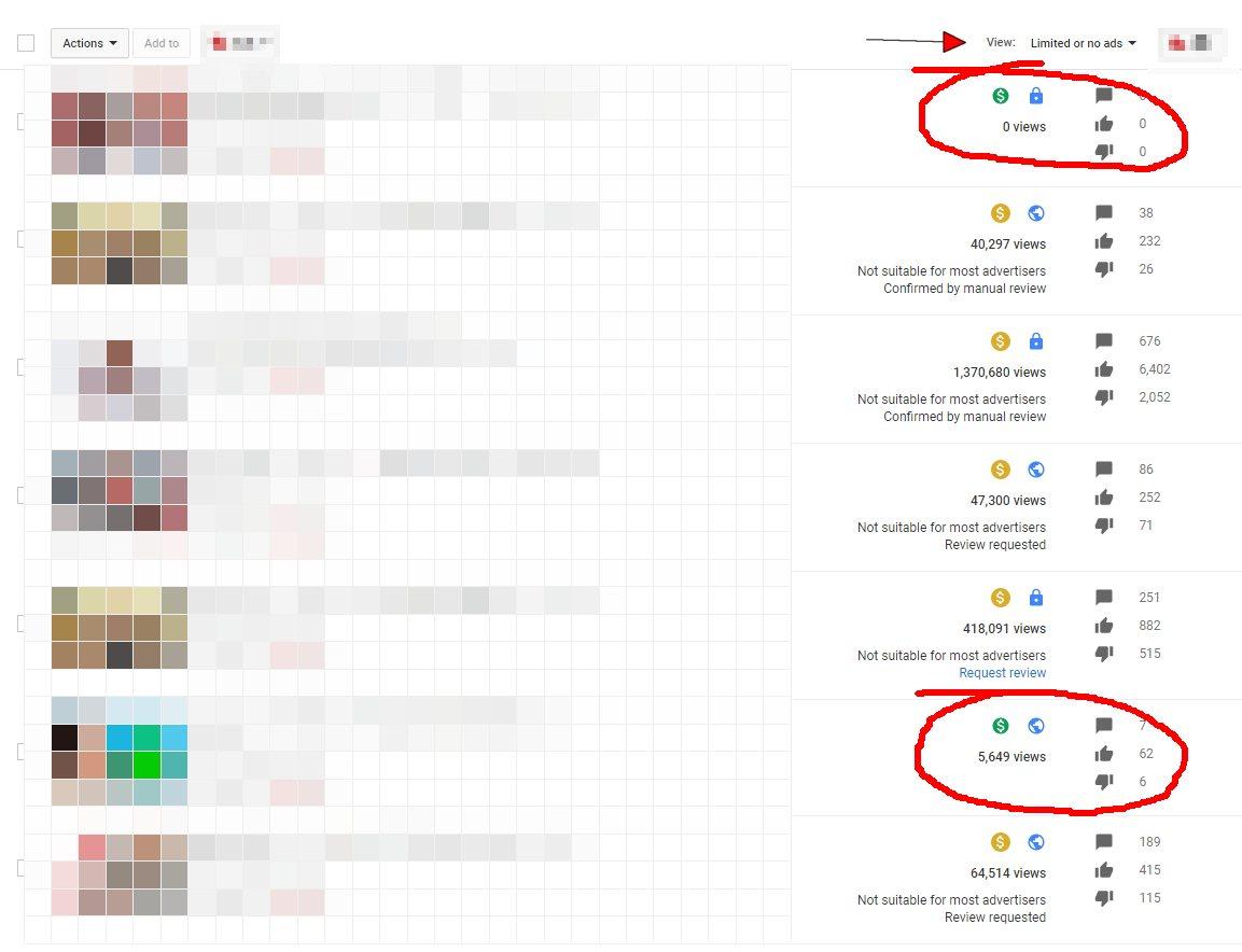 1153x884 Videos With A Green Icon Are Showing Up In The Limited Or No Ads