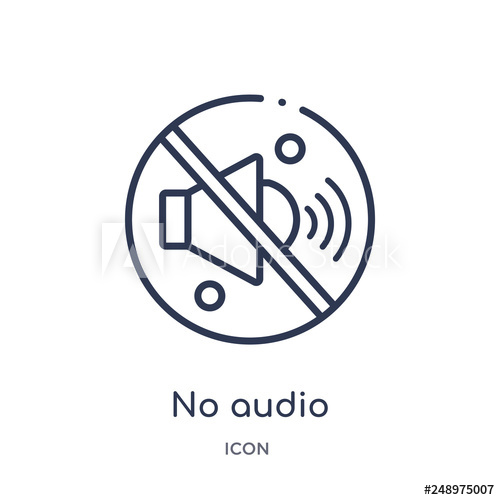 500x500 No Audio Icon From Technology Outline Collection Thin Line No