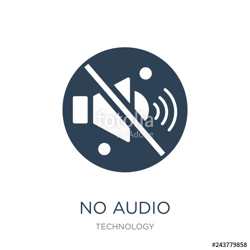 500x500 No Audio Icon Vector On White Background, No Audio Trendy Filled