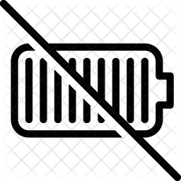 No Battery Icon Of Line Style 256x256 No Battery Icon Of Line Style