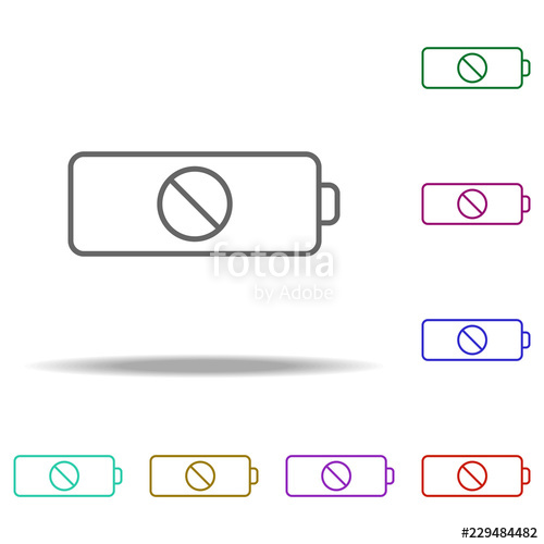 No Battery Icon Elements Of Photography In Multi Color Style 500x500 No Battery Icon Elements Of Photography In Multi Color Style