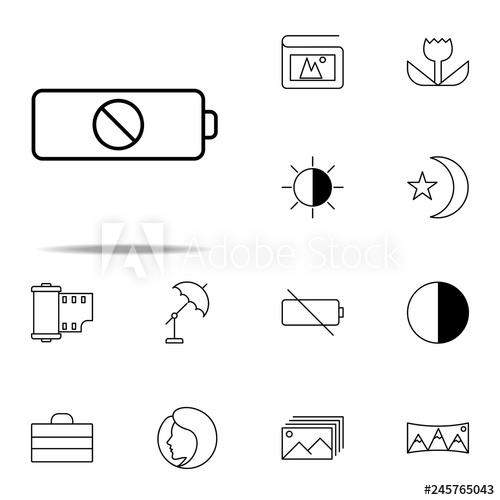 No Battery Icon Photography Icons Universal Set For Web 500x500 No Battery Icon Photography Icons Universal Set For Web