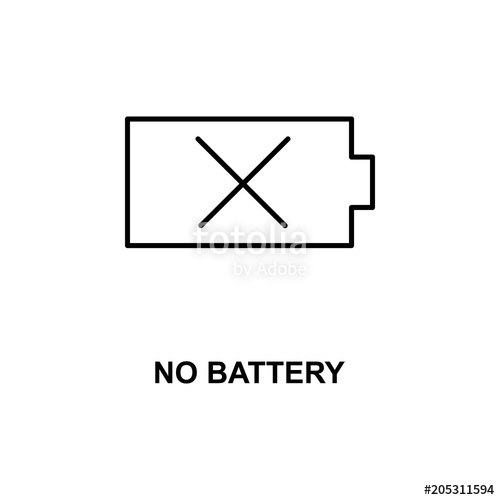 No Battery Sign Icon Element Of Simple Web Icon With Name 500x500 No Battery Sign Icon Element Of Simple Web Icon With Name
