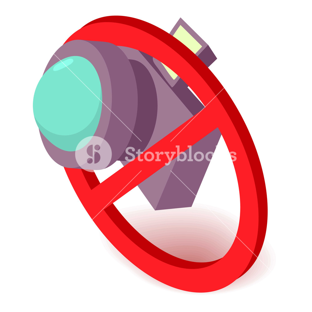 1000x1000 No Camera Icon Isometric Illustration Of No Camera Icon For Web