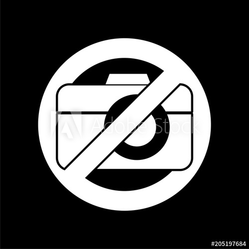 500x500 No Photo Camera Icon, No Cameras Allowed On Dark Background