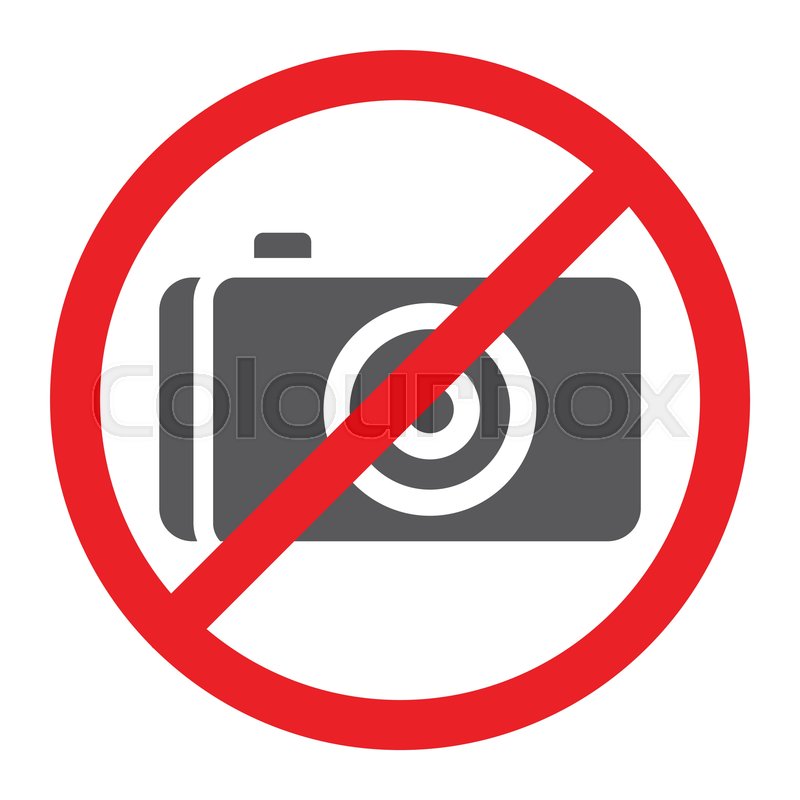 800x800 No Photo Glyph Icon, Prohibited And Stock Vector Colourbox