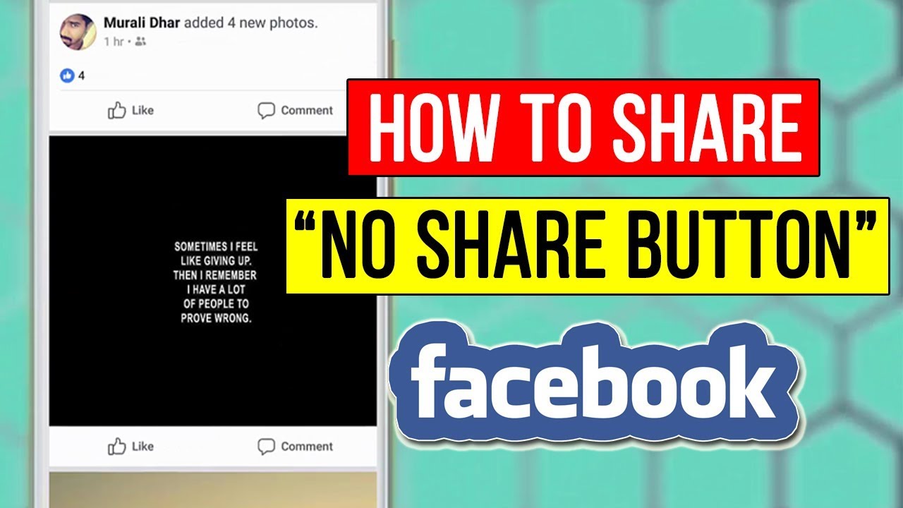 1280x720 How To Share No Share Button Post On Facebook