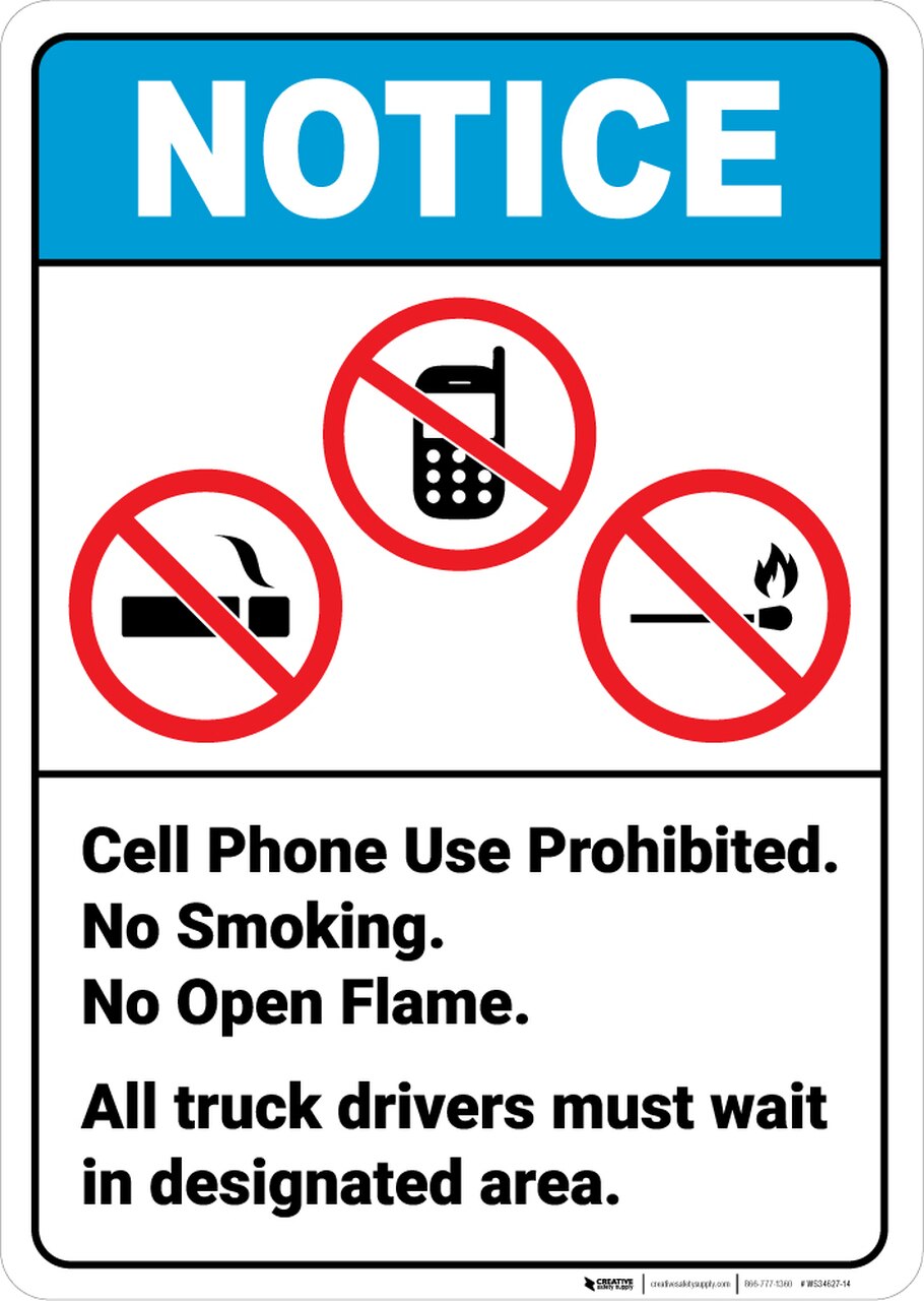 Notice No Cell Phone Smoking Open Flames Prohibited Icon Portrait 910x1280 Notice No Cell Phone Smoking Open Flames Prohibited Icon Portrait