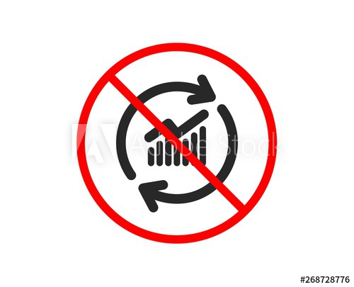 500x405 No Or Stop Chart Icon Update Report Graph Or Sales Growth Sign