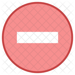 256x256 No Entry Icon Of Colored Outline Style
