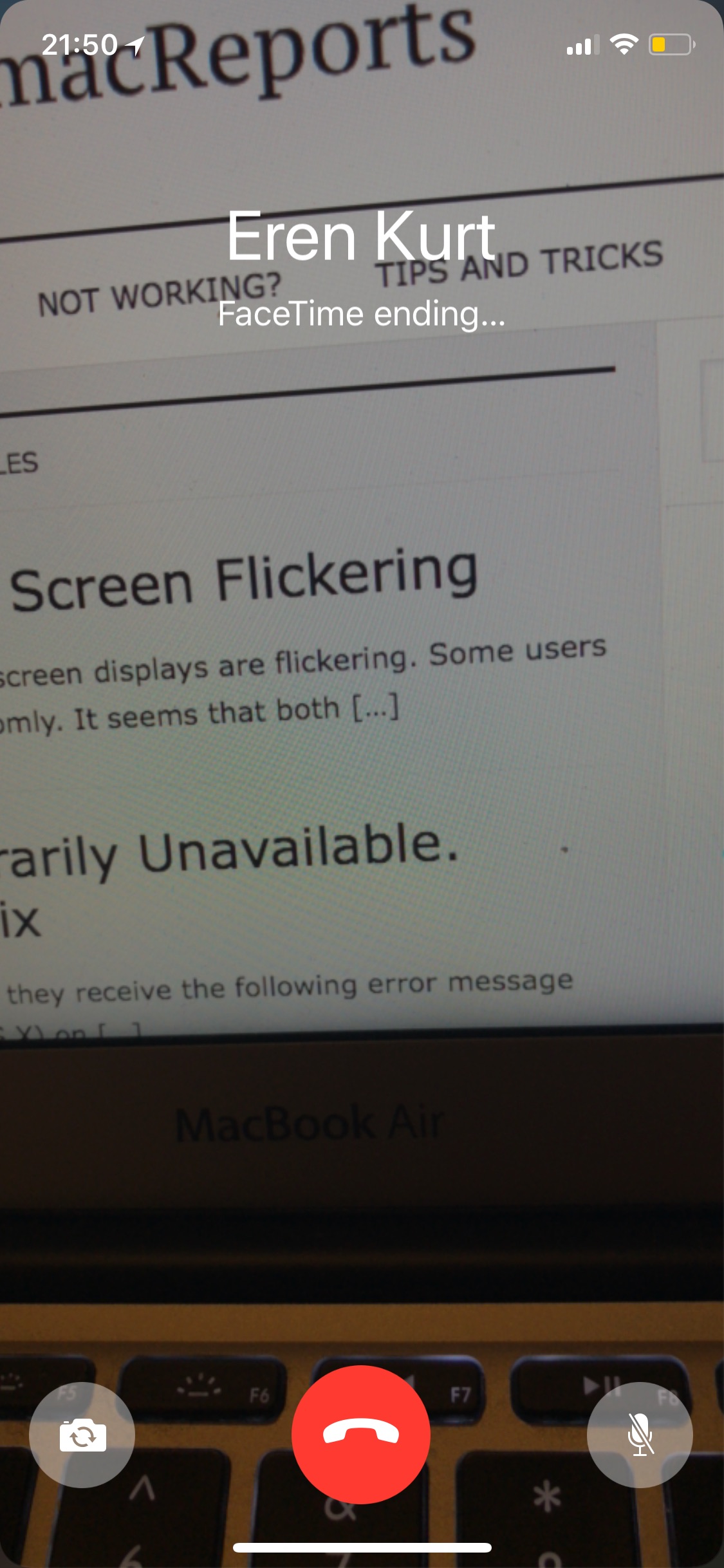 1125x2436 Facetime Call Won't End Fix