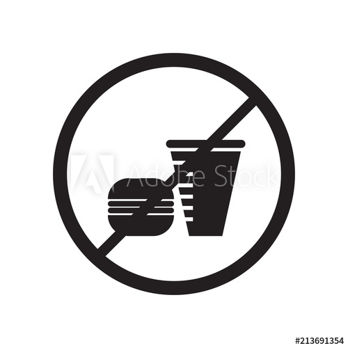 No Food Icon Vector Sign And Symbol Isolated On White Background 500x500 No Food Icon Vector Sign And Symbol Isolated On White Background