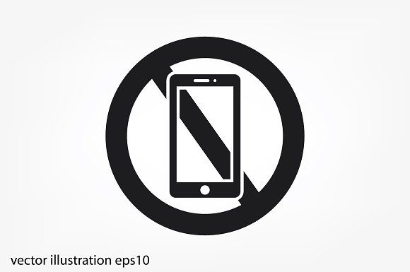 No Smart Phone Sign Icons 580x385 No Smart Phone Sign Icons
