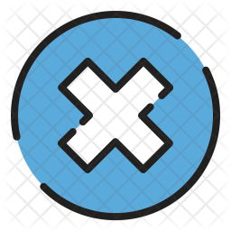 256x256 No Icon Of Colored Outline Style