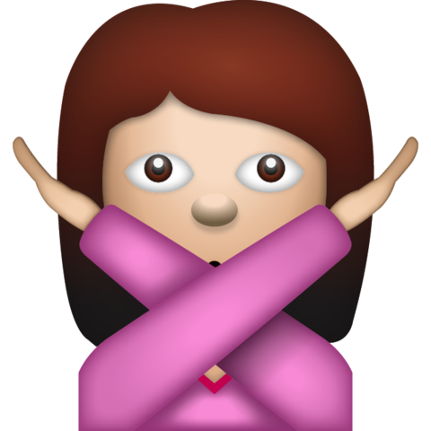 480x480 Download Woman Saying No Emoji Emoji Island