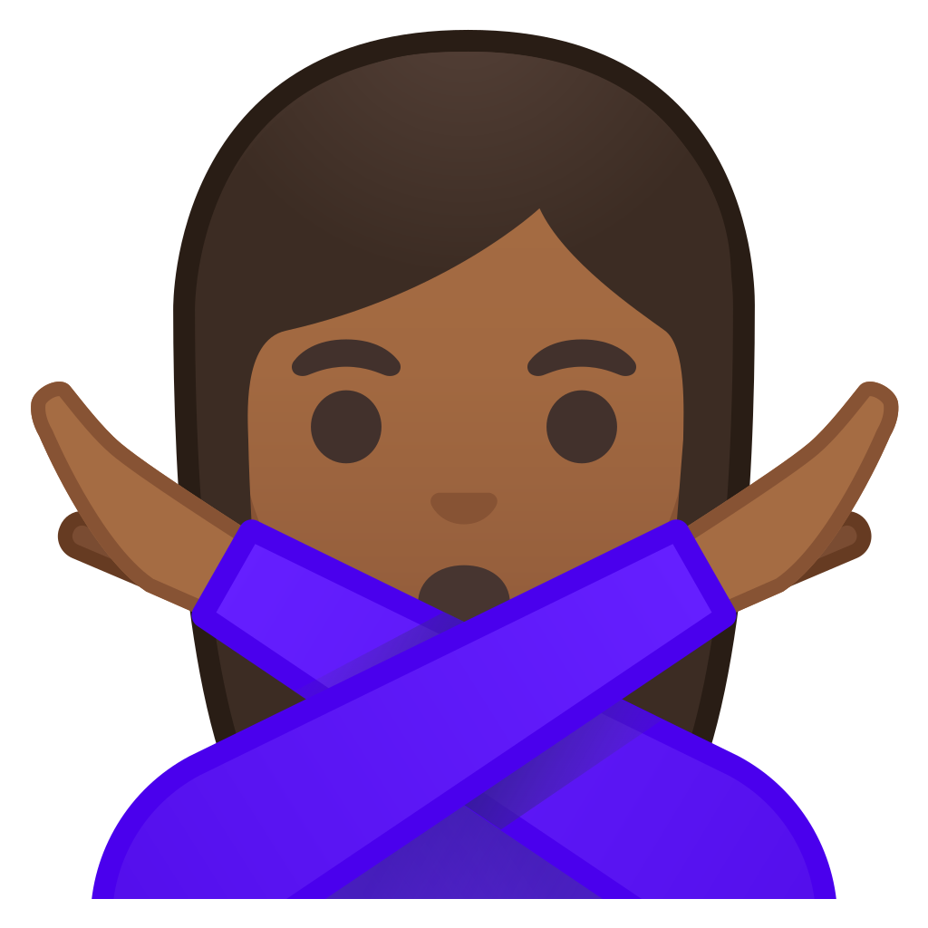 1024x1024 Woman Gesturing No Medium Dark Skin Tone Icon Noto Emoji People