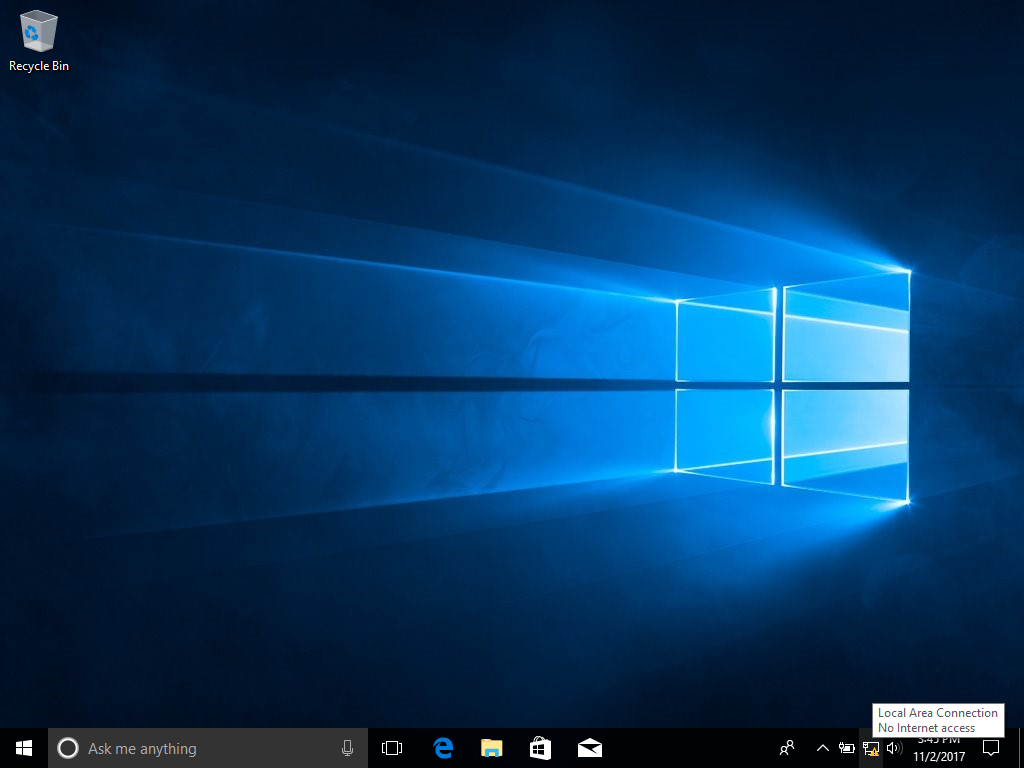 1024x768 No Internet Access Fall Creators Update
