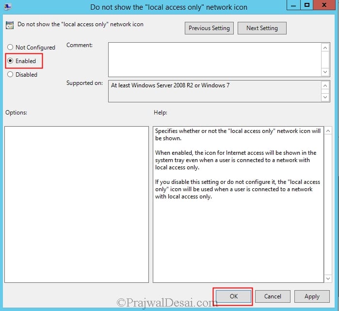 699x641 Disable No Internet Access Notification