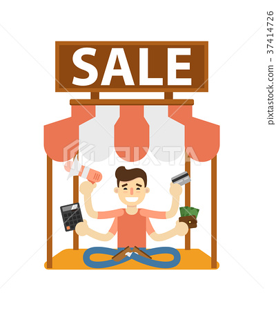 400x450 Seller Man On Marketplace Icon
