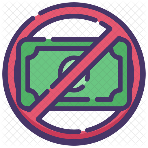 512x512 No Money Icon Of Colored Outline Style