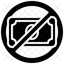256x256 No Money Icon Of Glyph Style