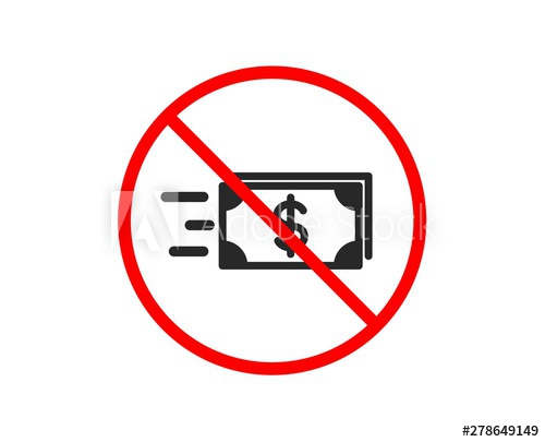 500x405 No Or Stop Transfer Cash Money Icon Banking Currency Sign
