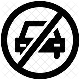 256x256 No Parking Icon Of Glyph Style