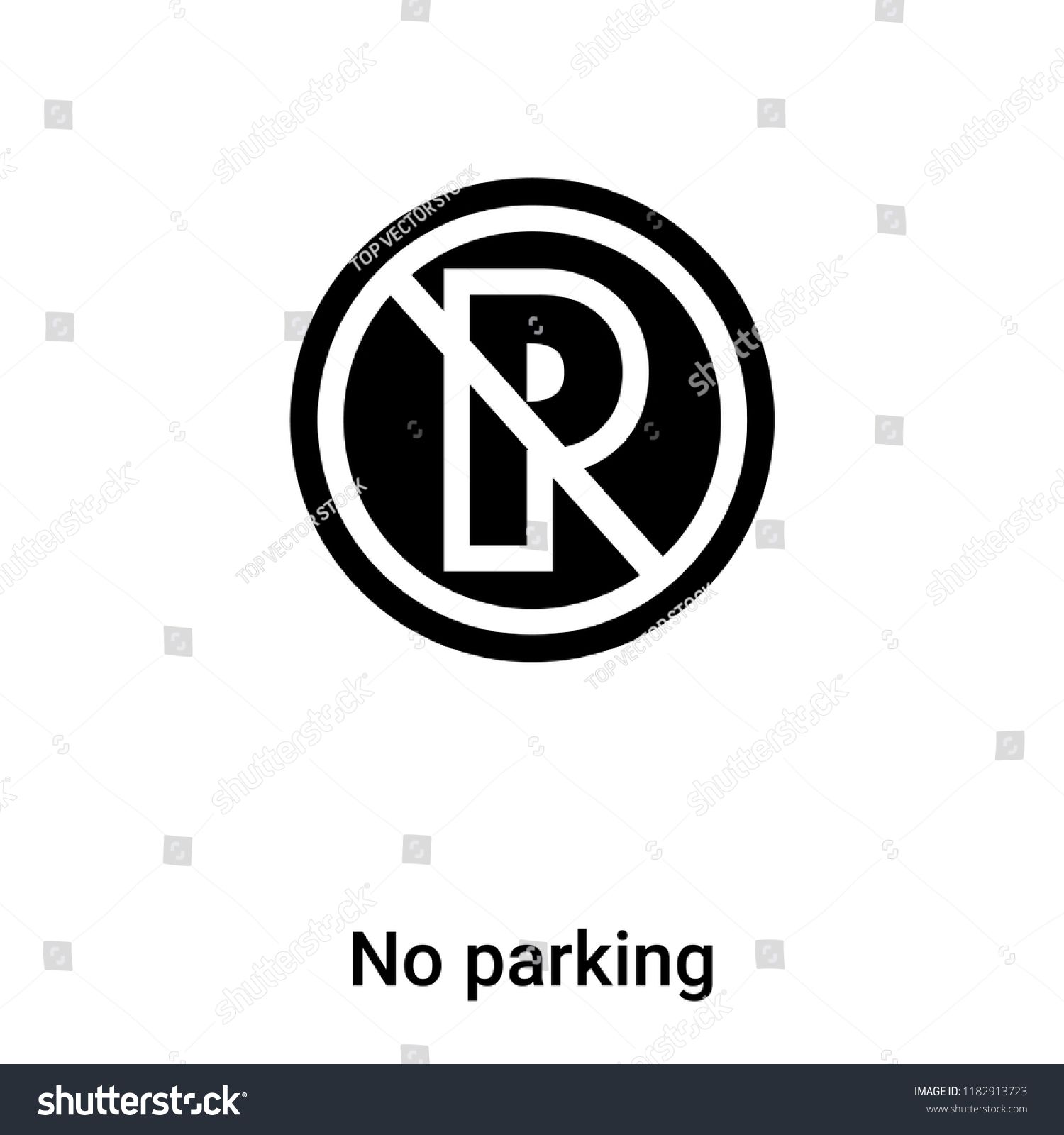 1500x1600 No Parking Icon Vector Isolated On White Background, Logo Concept
