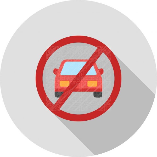 600x600 No Parking Flat Shadowed Icon