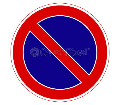 500x438 No Parking Icon, Stock Vector Crushpixel
