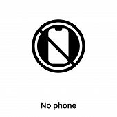 170x170 No Smartphone Sign Flat Design No Phone Icon Vector