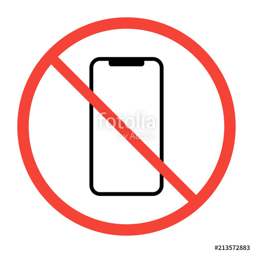 500x500 No Phone Sign No Calling No Phone Icon Stock Image And Royalty