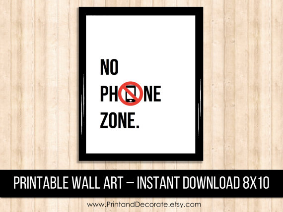 570x428 Printable Wall Art No Phone Zone