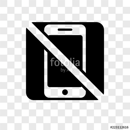 500x500 No Phone Icons Isolated On Transparent Background Modern