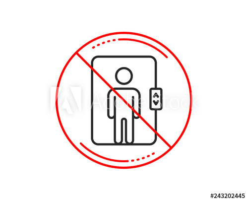 No Or Stop Sign Elevator Line Icon Transportation Lift Sign 500x405 No Or Stop Sign Elevator Line Icon Transportation Lift Sign