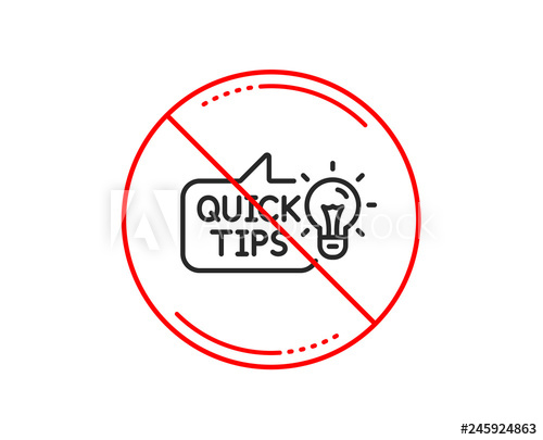 No Or Stop Sign Quick Tips Line Icon Helpful Tricks Sign 500x405 No Or Stop Sign Quick Tips Line Icon Helpful Tricks Sign