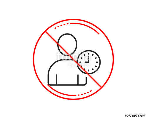 No Or Stop Sign User With Clock Line Icon Profile Avatar 500x405 No Or Stop Sign User With Clock Line Icon Profile Avatar