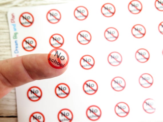 No School Icon Clear Planner Stickers Etsy 570x429 No School Icon Clear Planner Stickers Etsy