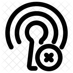 256x256 No Signal Icon Of Line Style