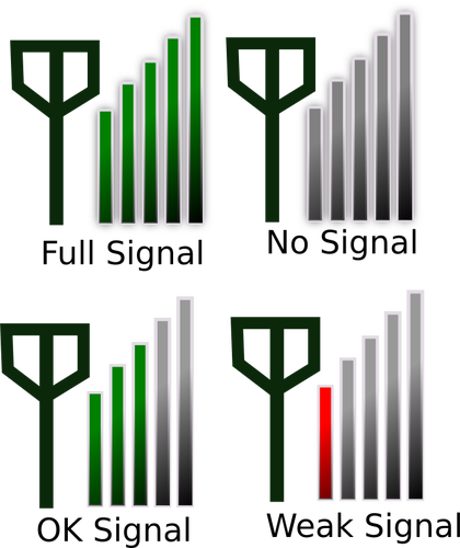 420x500 Signal Strength Icon Vector Image