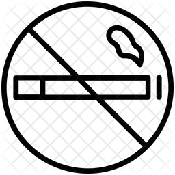 256x256 No Smoking Icon Of Glyph Style
