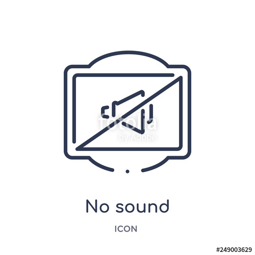 500x500 No Sound Icon From Traffic Signs Outline Collection Thin Line No
